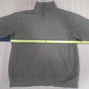 Croft & Barrow quarter zip sweater (men's Large), olive green, 1/4 zip